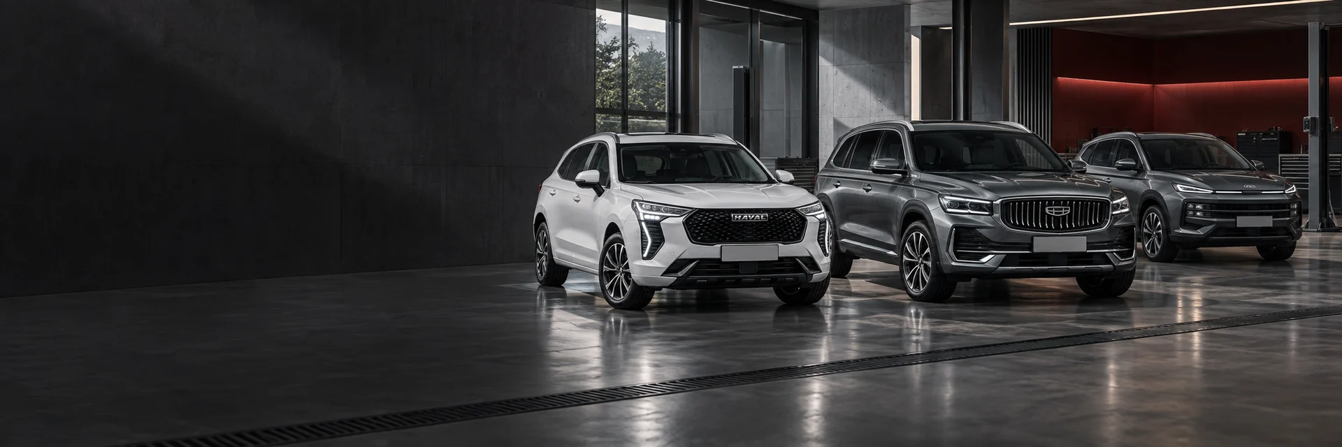 Haval Jolion, Geely Monjaro и JAC JS6 — иллюстрация сервиса китайских автомобилей